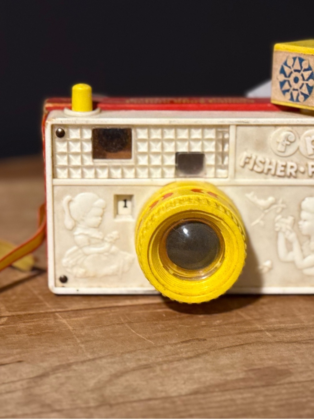 Fisher-Price White and Yellow Play Camera Toy